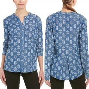 NWT Splendid Printed chambray botón down